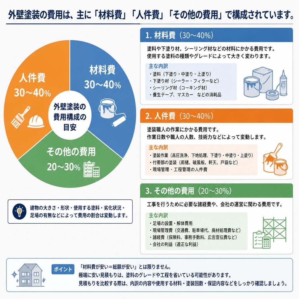 外壁塗装の内訳詳細