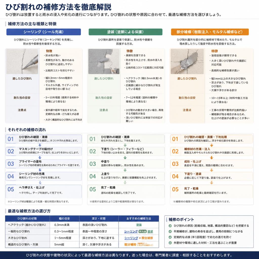 補修方法とその流れ