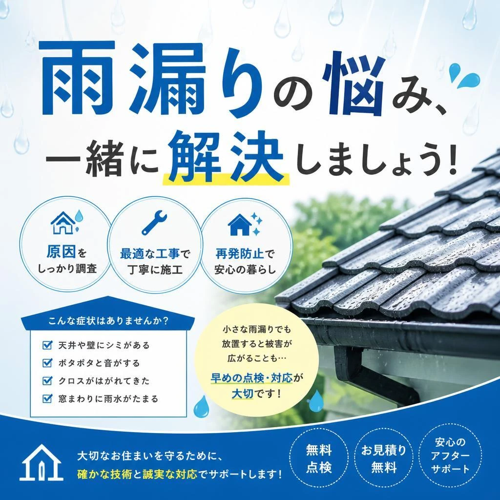 雨漏りの原因を特定する方法！よくある発生箇所トップ5