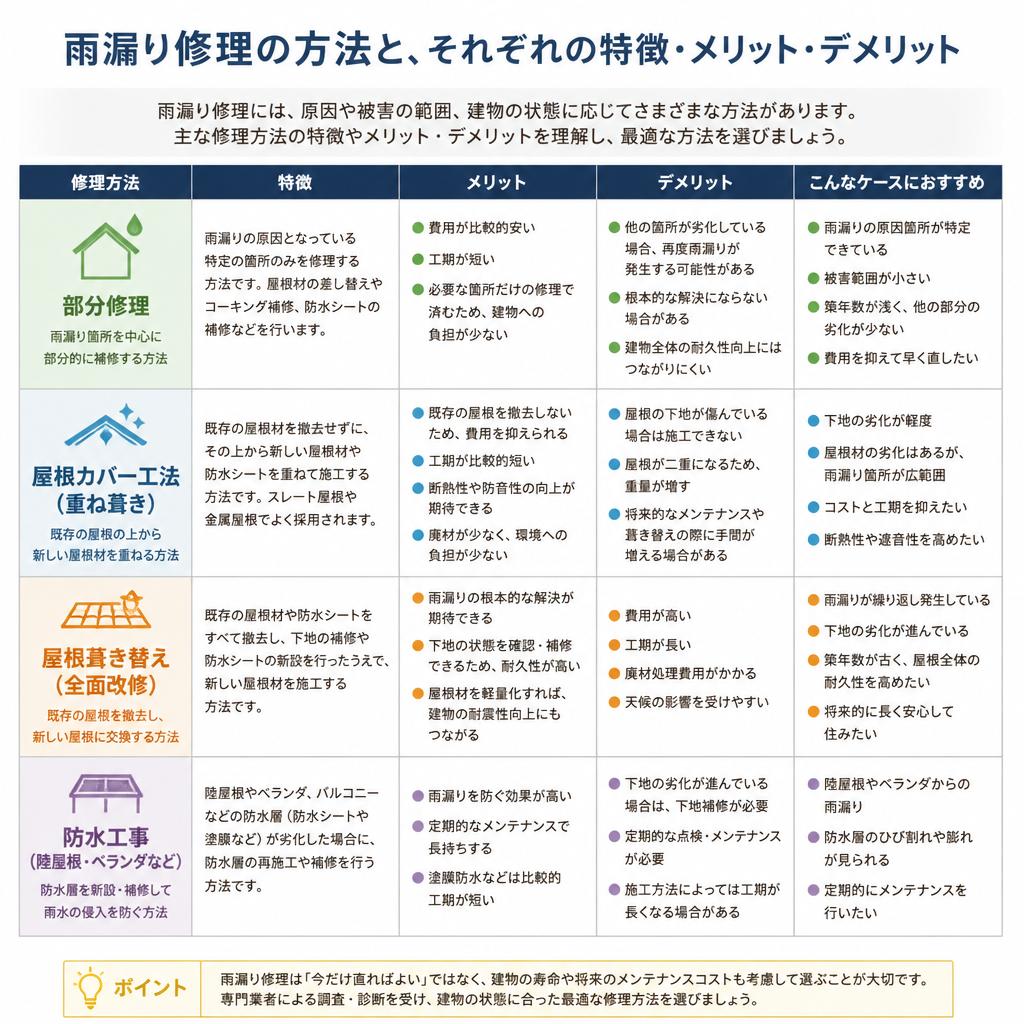 修理方法の選択肢