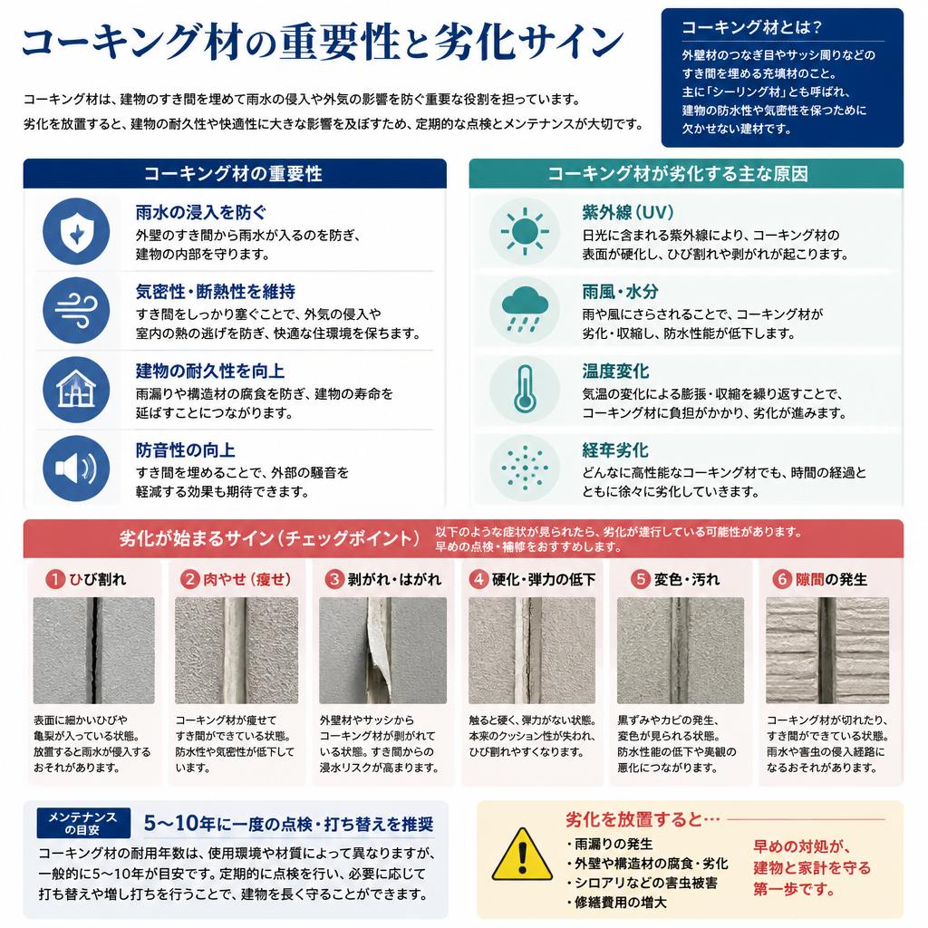 2. コーキングの役割と劣化のサイン