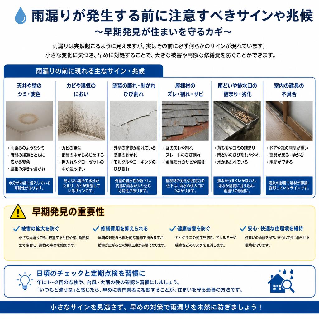 4. 雨漏りのサインとは？