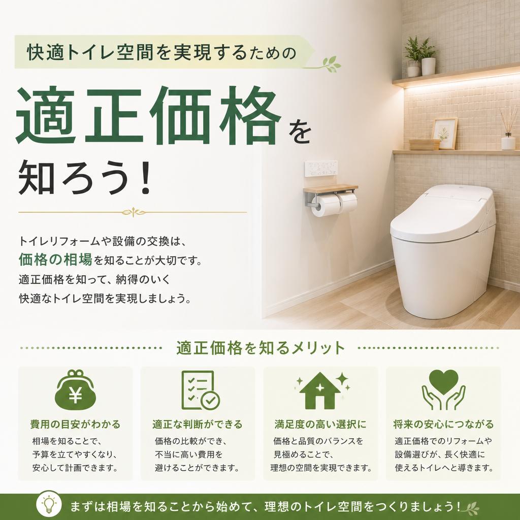 トイレリフォームの適正価格は？便器交換から内装変更までの目安