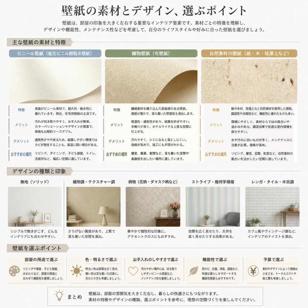 壁紙・クロスの種類と特徴