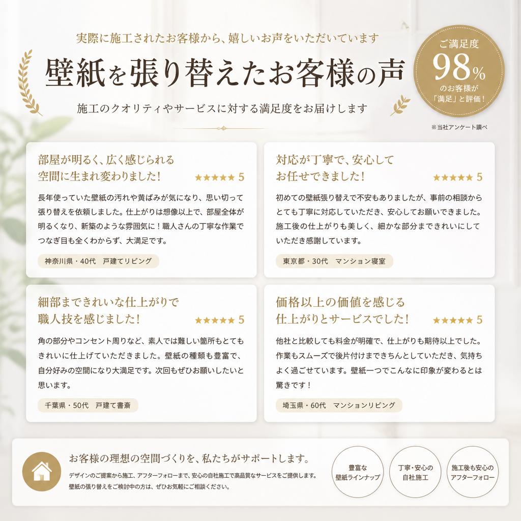 お客様の声：施工実績と評価