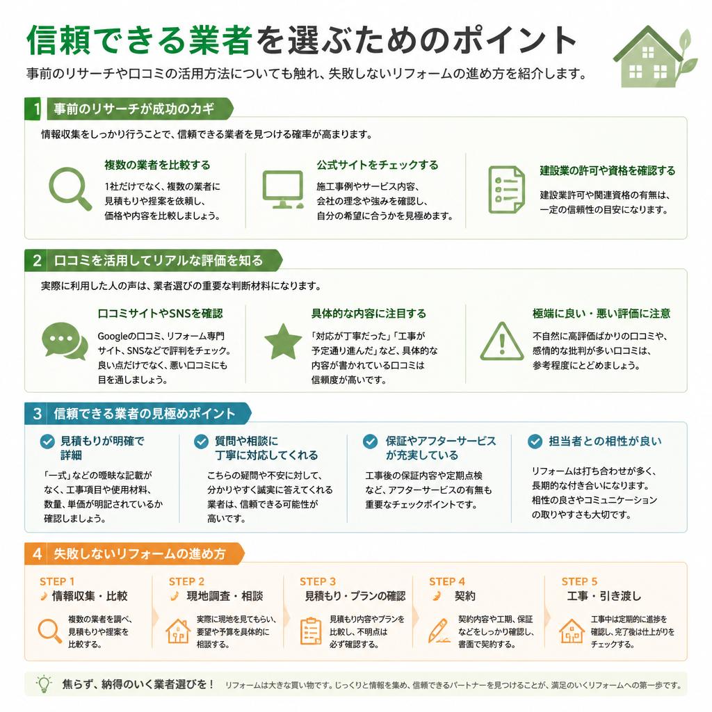 信頼できる業者の見分け方