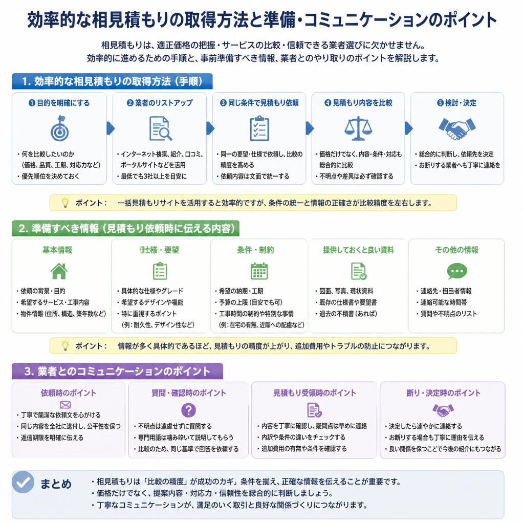 2. 相見積もりの進め方