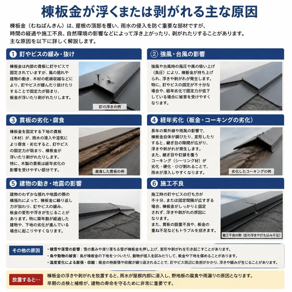 浮き・剥がれの原因