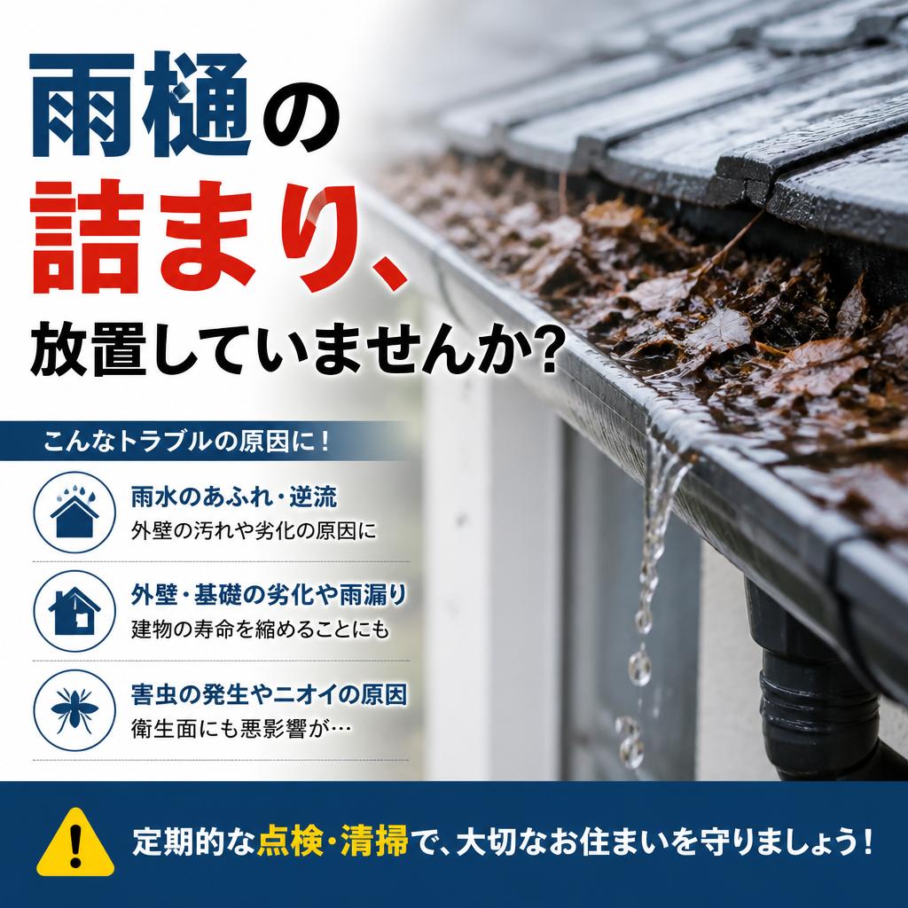 雨樋の修理・交換費用！詰まりを放置すると外壁が傷む理由
