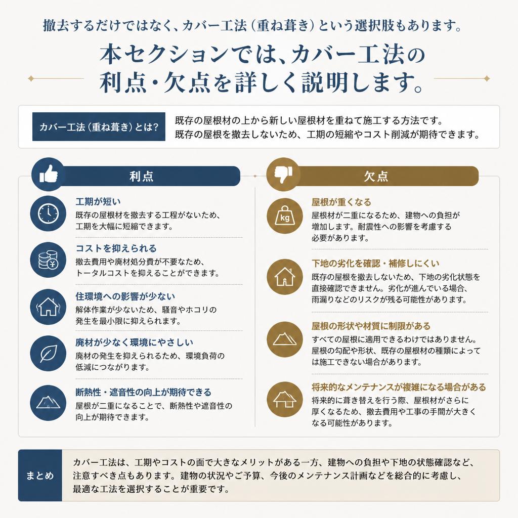カバー工法のメリット・デメリット
