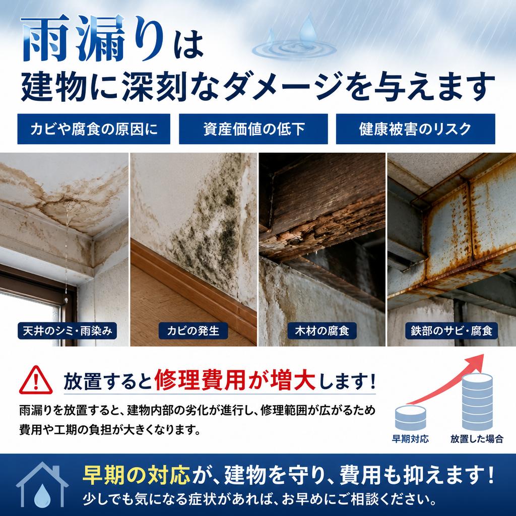 雨漏りの影響と危険性