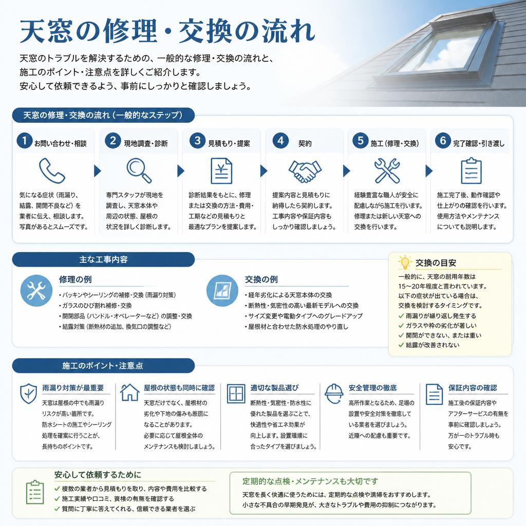 修理と交換の手順