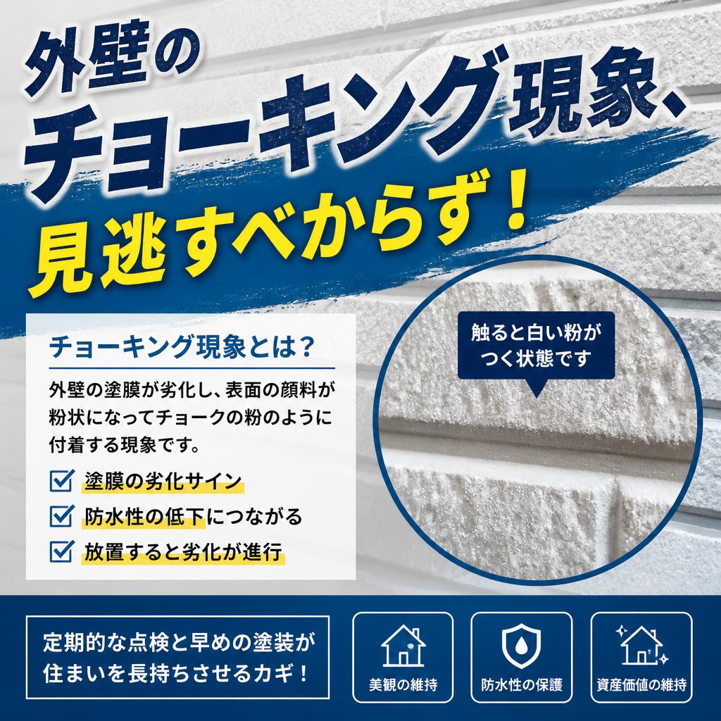 外壁のチョーキング現象（手に粉がつく）は塗装のサイン！放置するリスクと補修費用