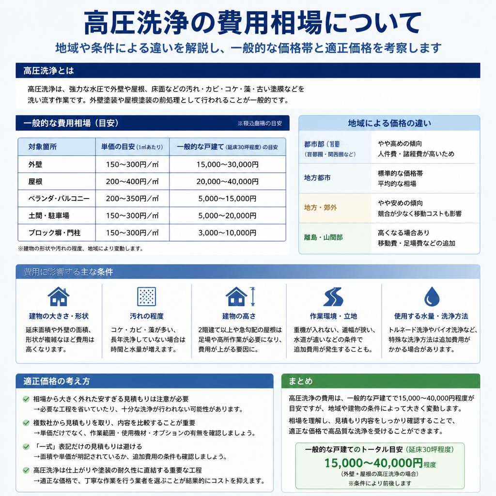 高圧洗浄の費用相場