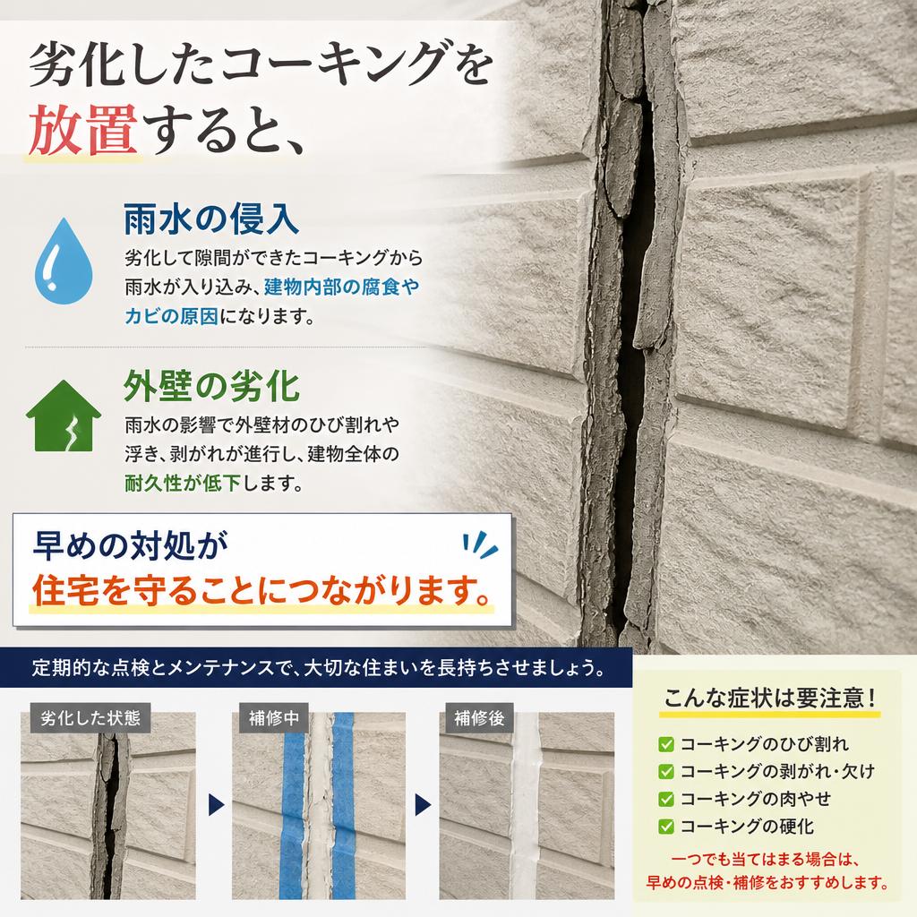 コーキング打ち替えの必要性