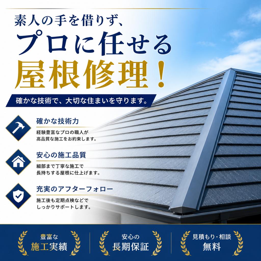 屋根に登らないで！素人のDIY屋根修理が絶対NGな3つの理由