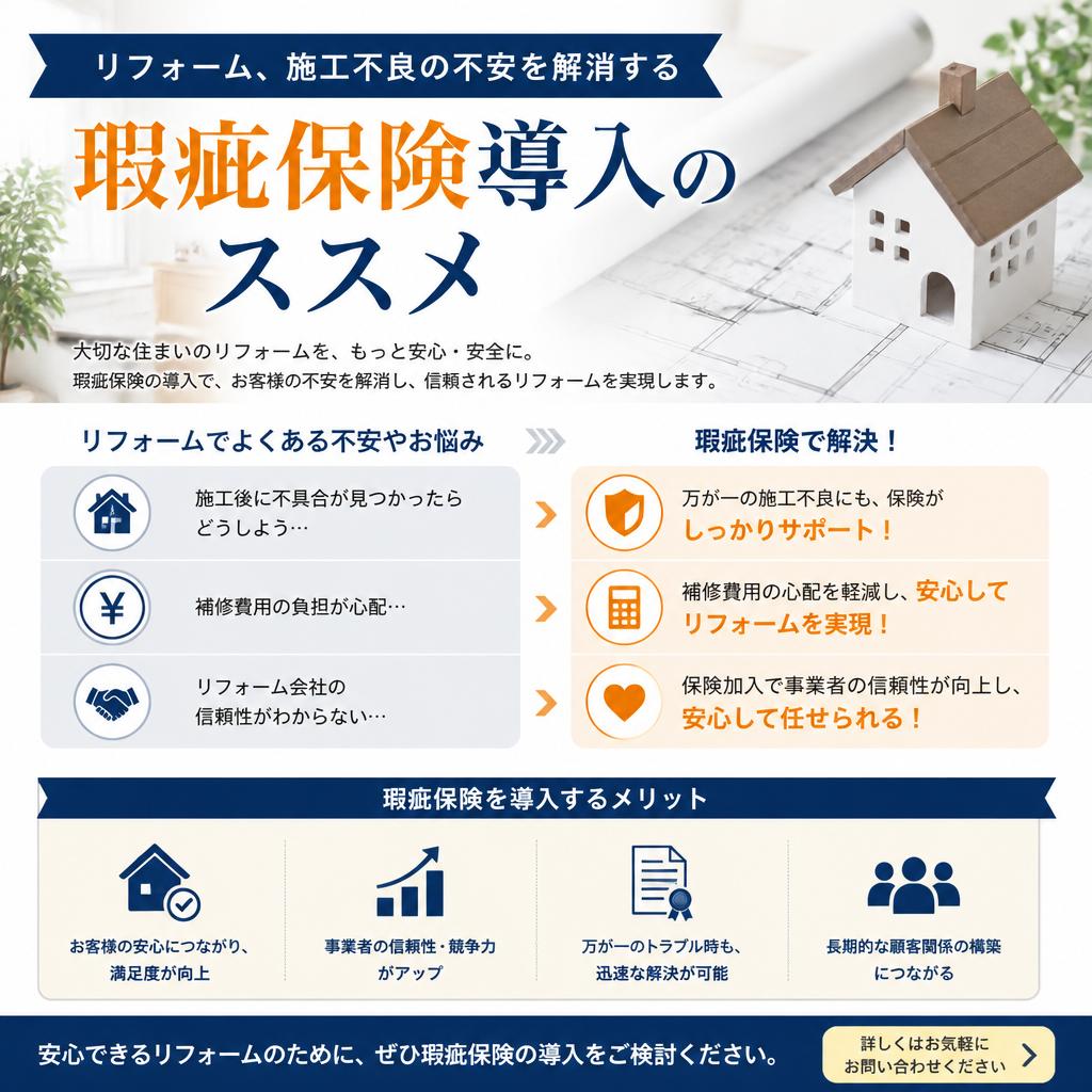 リフォームの「瑕疵（かし）保険」とは？万が一の施工不良に備える安心制度