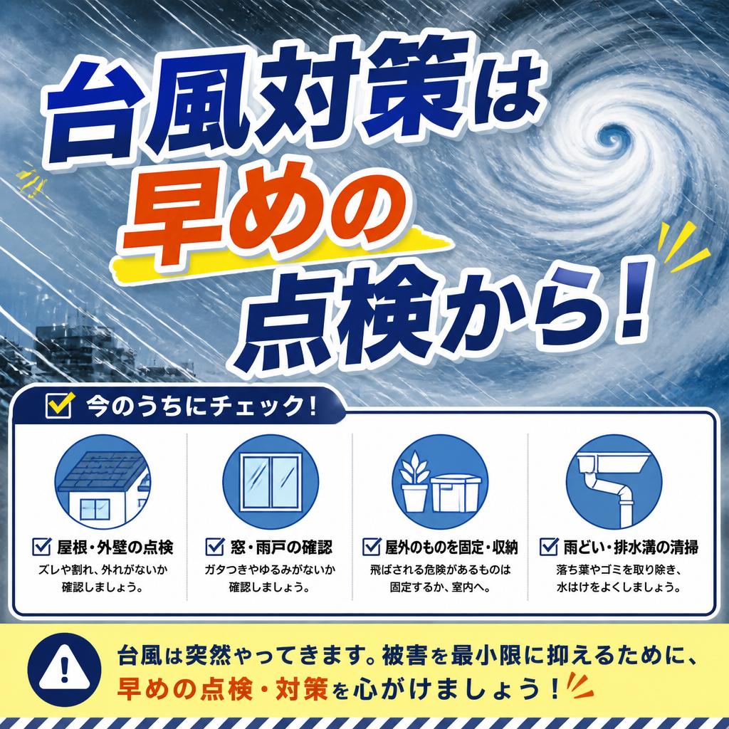 埼玉県の台風・突風対策！戸建ての屋根材が飛散する前の事前点検
