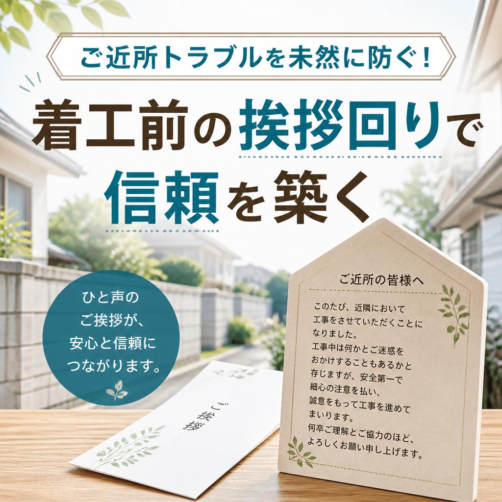 さいたま市の外壁塗装・屋根修理でご近所トラブルを防ぐ！着工前の挨拶回りの重要性
