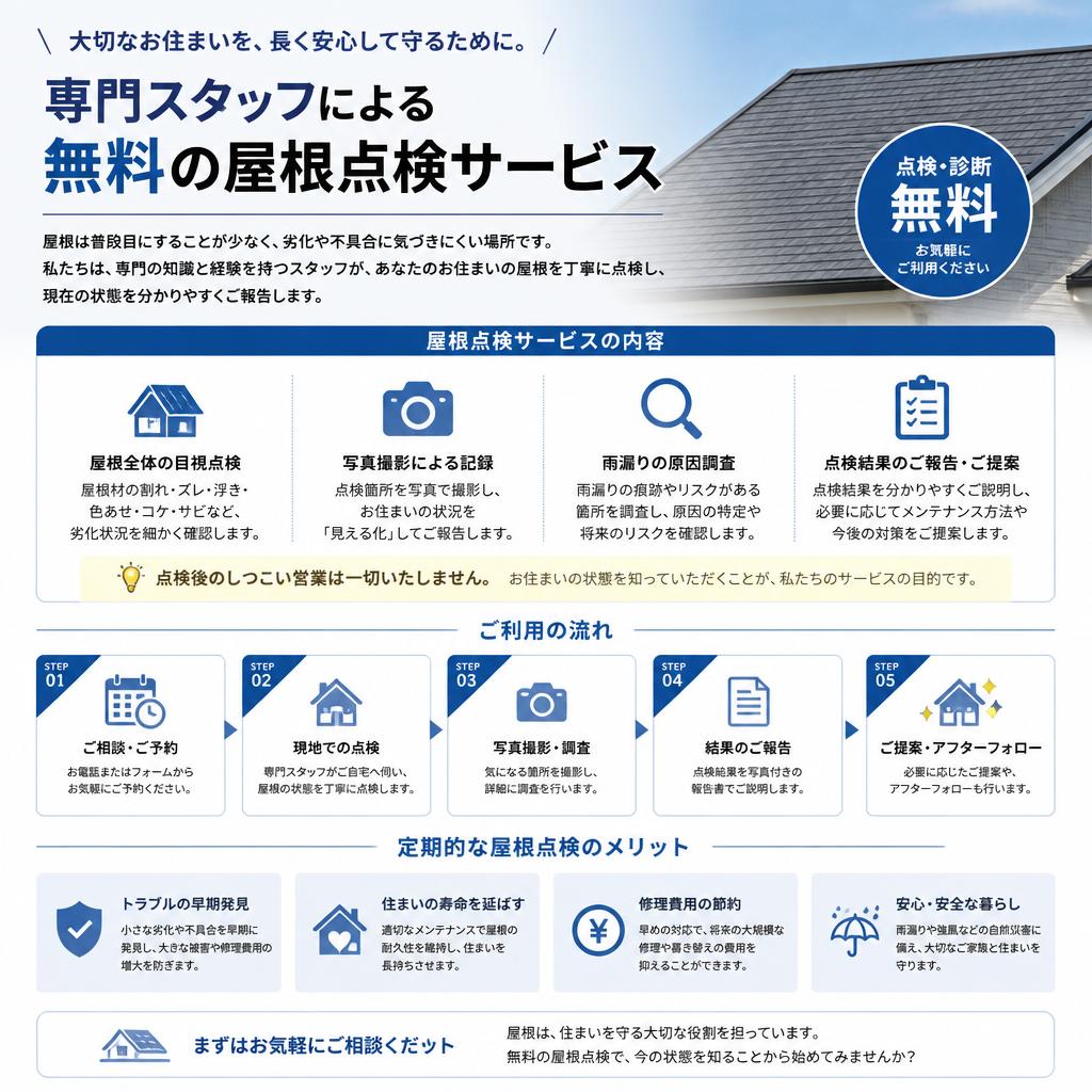 当社の屋根点検サービス