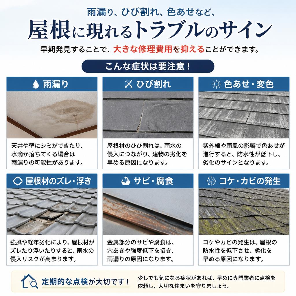 屋根トラブルのサインを見逃さない！