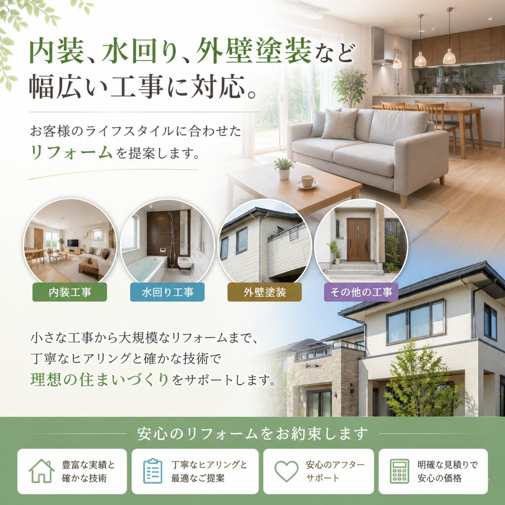 多彩な施工メニュー
