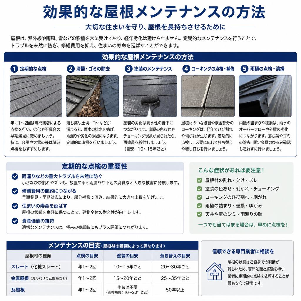屋根のメンテナンス方法