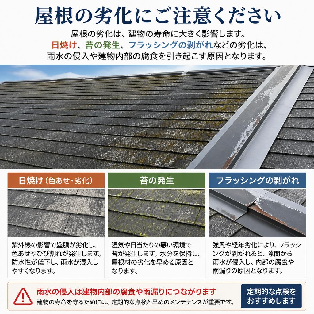 屋根の劣化症状とは？